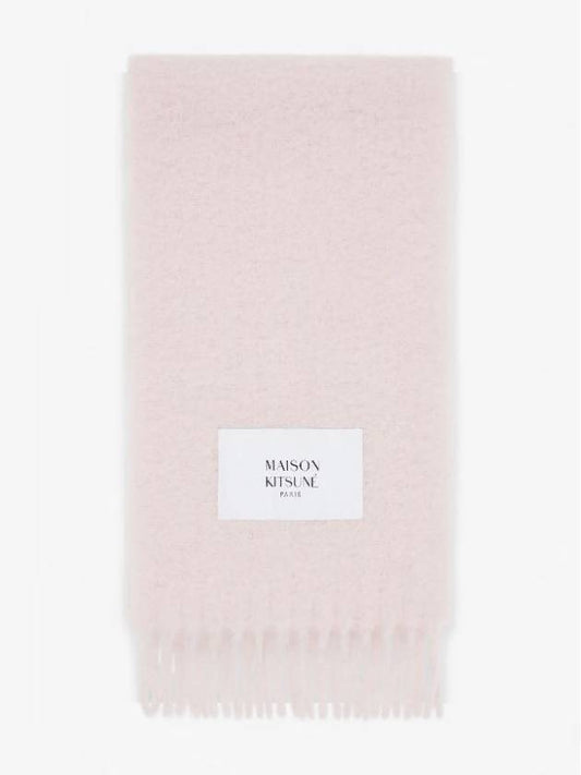 Baby Alpaca Plain Muffler Pink Unisex - MAISON KITSUNE - BALAAN 1