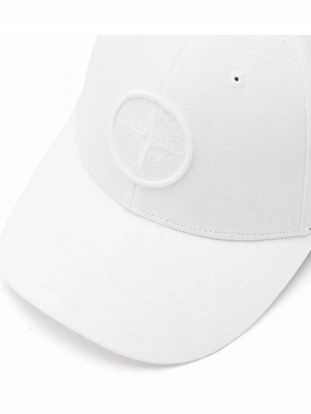 6 Panel Ball Cap White - STONE ISLAND - BALAAN 5