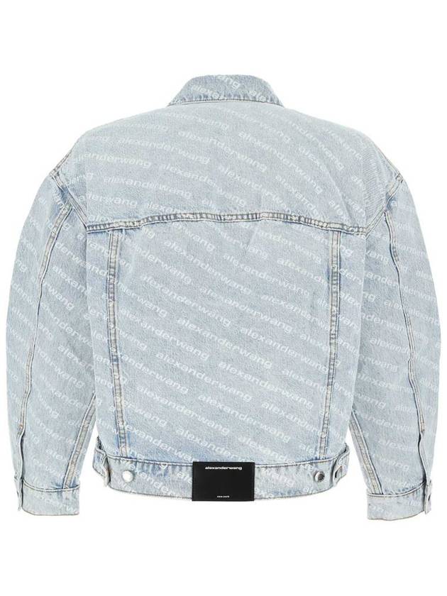 Women's Logo Print Denim Jacket - ALEXANDER WANG - BALAAN 3