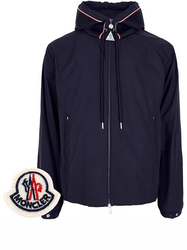 Navy Mira hooded zip up jacket 74S 00634 - MONCLER - BALAAN 1