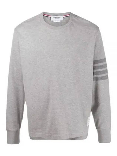 4 Bar Armband Tonal Long Sleeve T-Shirt Grey - THOM BROWNE - BALAAN 2