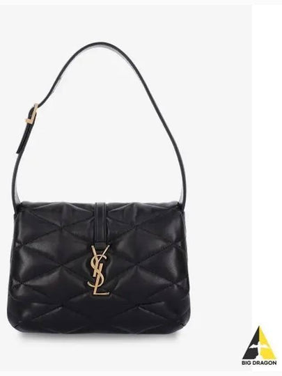 LE 57 Quilted Lambskin Hobo Shoulder Bag Black - SAINT LAURENT - BALAAN 2