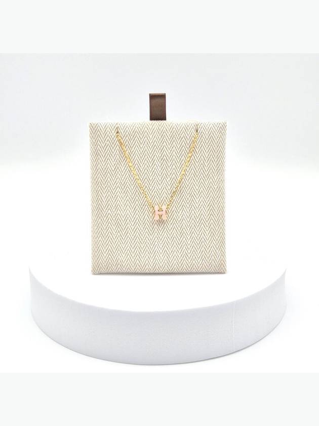 Mini Pop H Pendant Necklace Gold Rose Dragee - HERMES - BALAAN 6