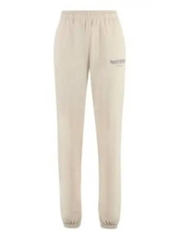 Logo Print Banding Pants Casual Track Pants Cream - SPORTY & RICH - BALAAN 2