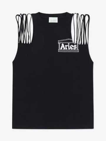 Slashed shoulder temple vest black STAR40053BLK - ARIES - BALAAN 1