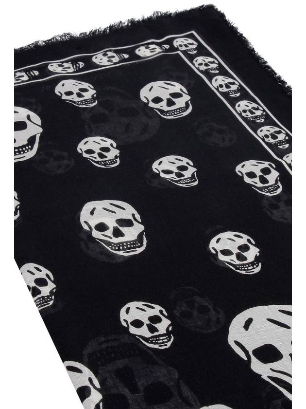 Skull Print Scarf Black - ALEXANDER MCQUEEN - BALAAN 5