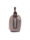 Recycled Tech Logo Bucket Bag Oyster Grey - GANNI - BALAAN 4