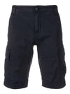 Men's Lens Bermuda Cargo Shorts Navy - CP COMPANY - BALAAN.