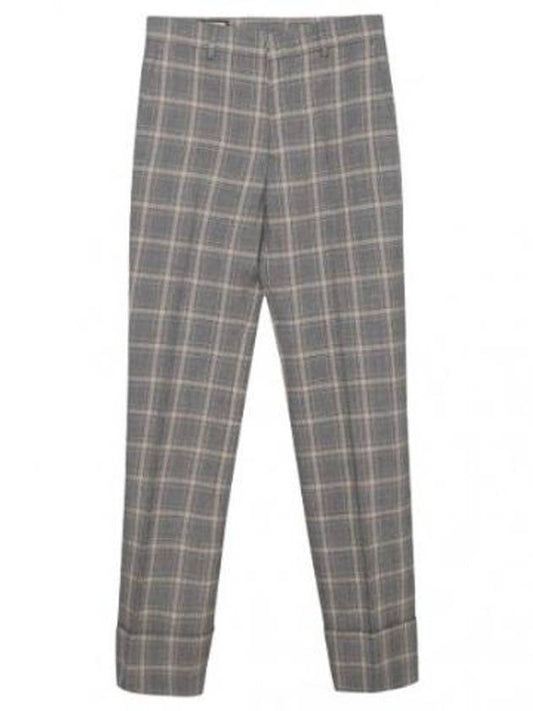 Pants Prince of Wales wool linen pants - GUCCI - BALAAN 1