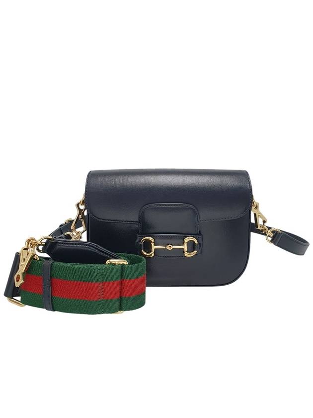 658574 Horsebit 1955 Mini Black Leather Crossbag - GUCCI - BALAAN 1