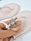 Markdown CC Logo Crystal Strap Sandals Beige 37 5 G39728 - CHANEL - BALAAN 10