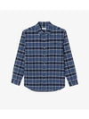 Men s Flannel Big Check Shirt Blue - LACOSTE - BALAAN 1