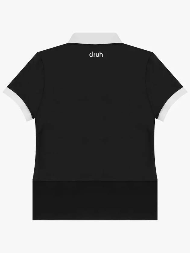 Dru Women's Eri color combination short sleeve t-shirt DF42ST05_BK - DRUH GOLF - BALAAN 2