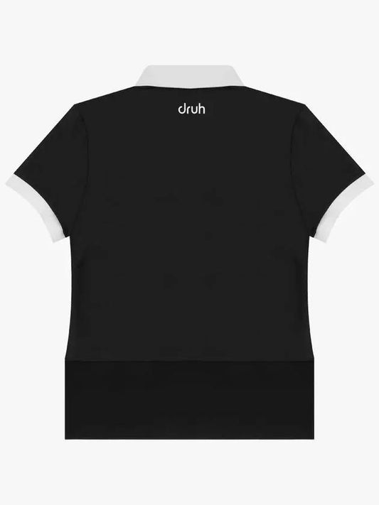 Dru Women's Eri color combination short sleeve t-shirt DF42ST05_BK - DRUH GOLF - BALAAN 2