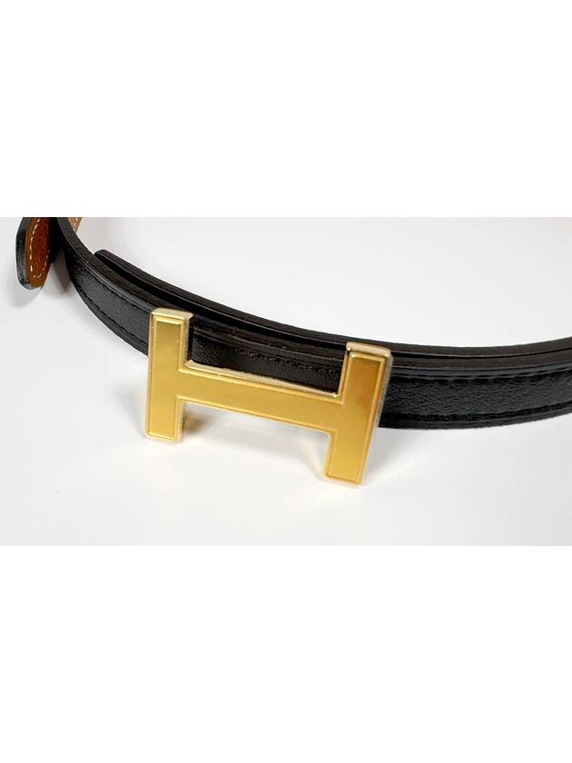 Women s Focus Belt Black Gold 13mm H065538CAA - HERMES - BALAAN 3