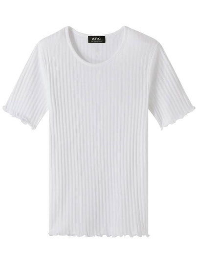 Women's Elena Cotton Short Sleeve T-Shirt White - A.P.C. - BALAAN 2