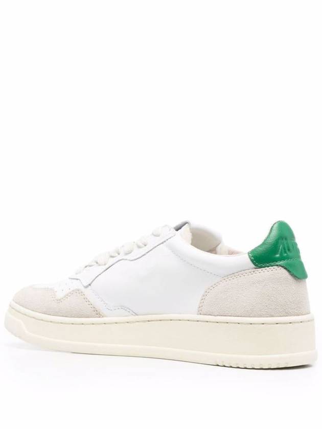 Men's Medalist Leather Low Top Sneakers Green Tab - AUTRY - BALAAN 4