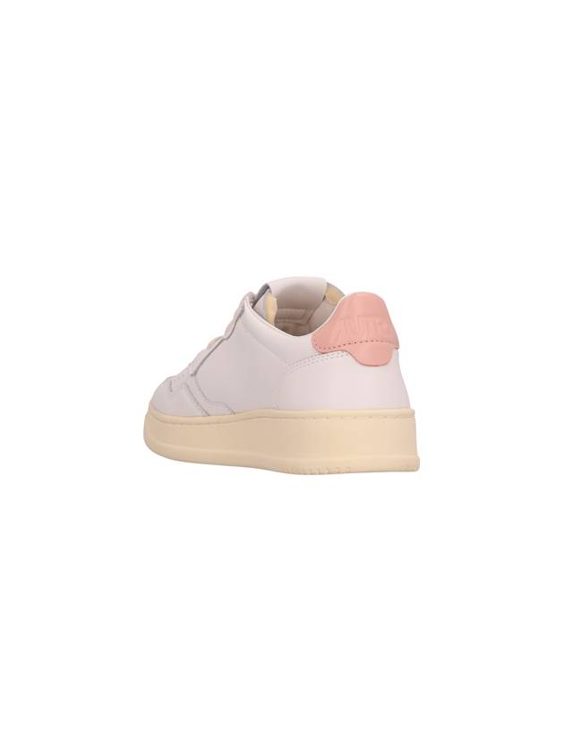 Medalist Pink Tab Leather Low Top Sneakers White - AUTRY - BALAAN 4