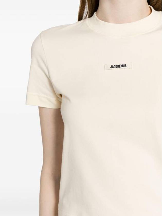 Le Gros Grain Short Sleeve T-Shirt Light Beige - JACQUEMUS - BALAAN 5