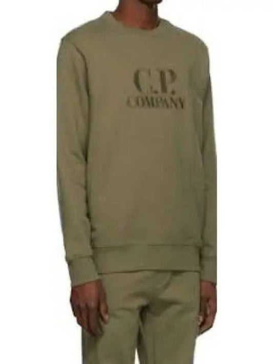 CP Company Diagonal Raised Fleece Sweatshirt Time Green 13CMSS163A005086W669 - CP COMPANY - BALAAN 1