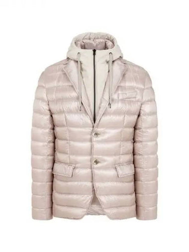 Men s Detachable Hood Goose Down Padded Jacket Vanilla 271271 - HERNO - BALAAN 1