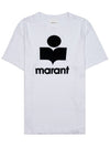 Karman Logo Print Linen Short Sleeve T-Shirt White - ISABEL MARANT - BALAAN 10