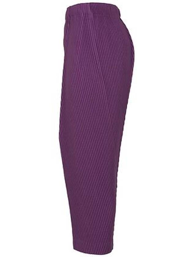 Pleats Bottoms Straight Pants Purple - ISSEY MIYAKE - BALAAN 3