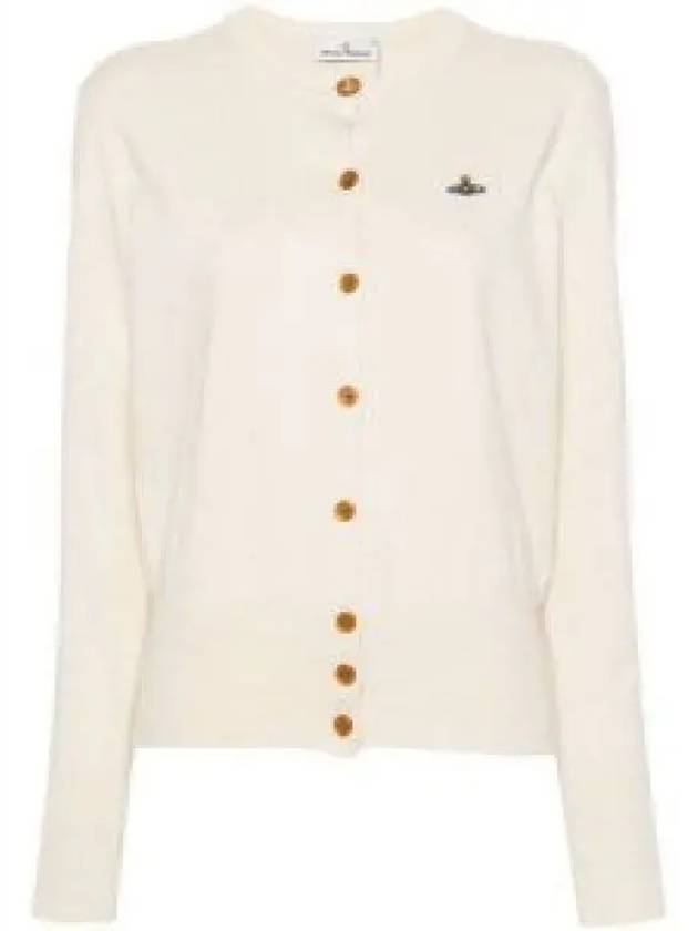 Logo Patch Cardigan Off White - VIVIENNE WESTWOOD - BALAAN 2