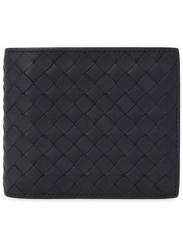 Intrecciato Calf Leather Half Wallet Navy - BOTTEGA VENETA - BALAAN 2