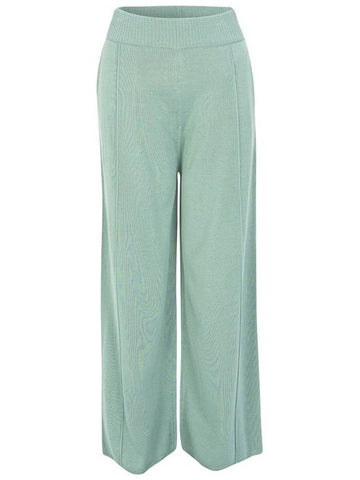 Pin Tuck Wide Knit Pants Mint 3Colors - CALLAITE - BALAAN 1