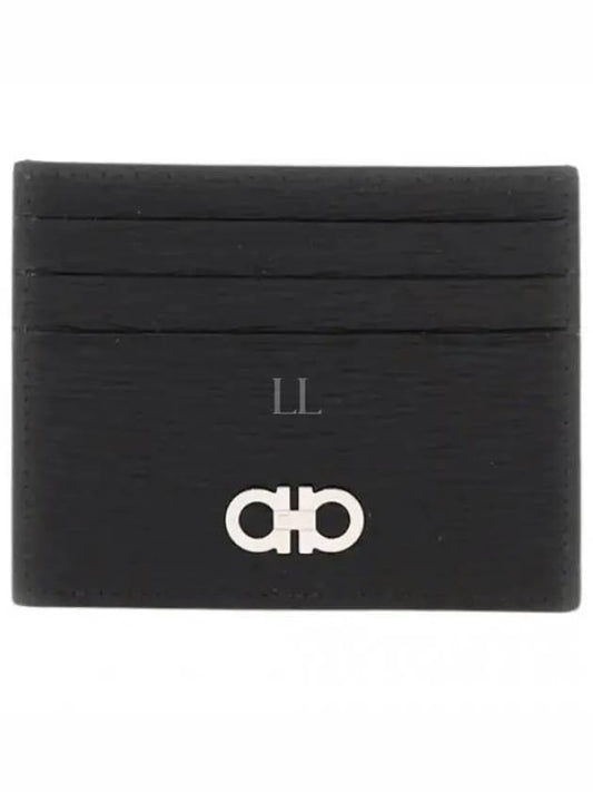 Revival Gancini Card Wallet Black - SALVATORE FERRAGAMO - BALAAN 2