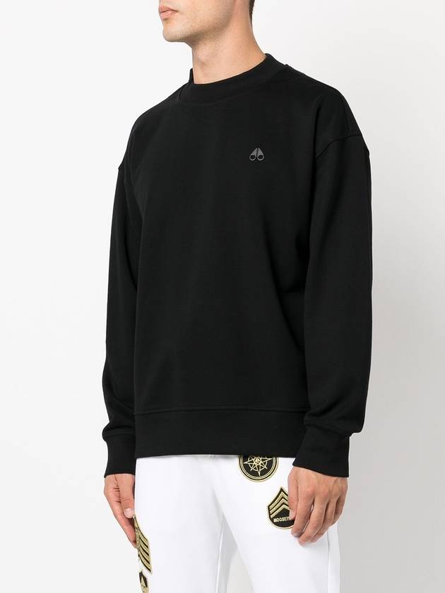 Marine Park Logo Detail Sweatshirt Black - MOOSE KNUCKLES - BALAAN 4