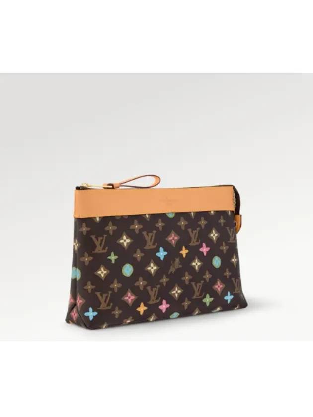 Pochette Voyage Souple Monogram Order Canvas Pouch Bag Chocolate - LOUIS VUITTON - BALAAN 3