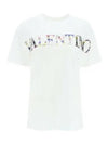 Women's Embroidered Jersey Short Sleeve T-Shirt White - VALENTINO - BALAAN 2