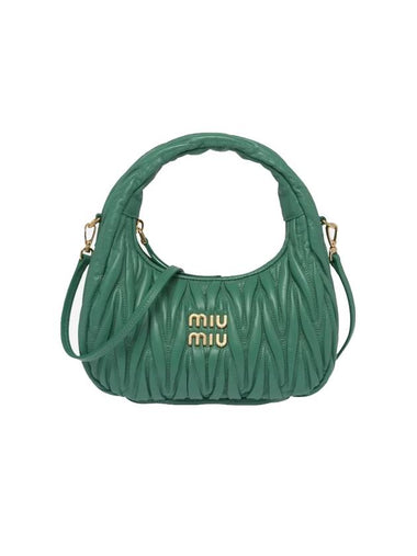 Wander Materasse Nappa Leather Mini Hobo Tote Bag Mango - MIU MIU - BALAAN 1