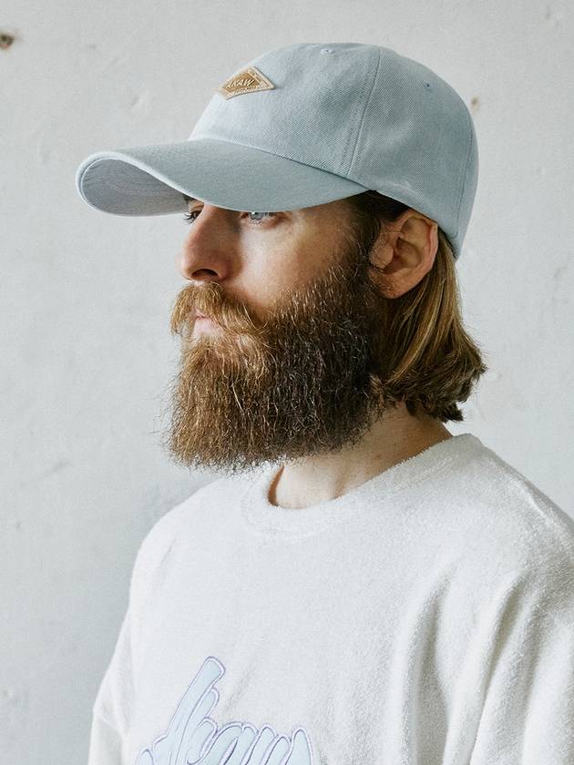 Overfit Work Denim Ball Cap White Blue - AKAW - BALAAN 1