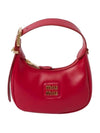 Logo Leather Hobo Shoulder Bag Red - MIU MIU - BALAAN 2