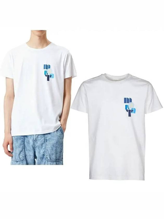 Zafferh Logo Cotton Short Sleeve T-Shirt White - ISABEL MARANT - BALAAN 2