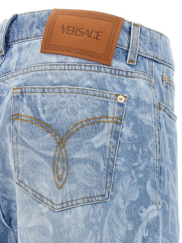 Denim Straight Pants 1007837 1A076611D380 Light Blue - VERSACE - BALAAN 5