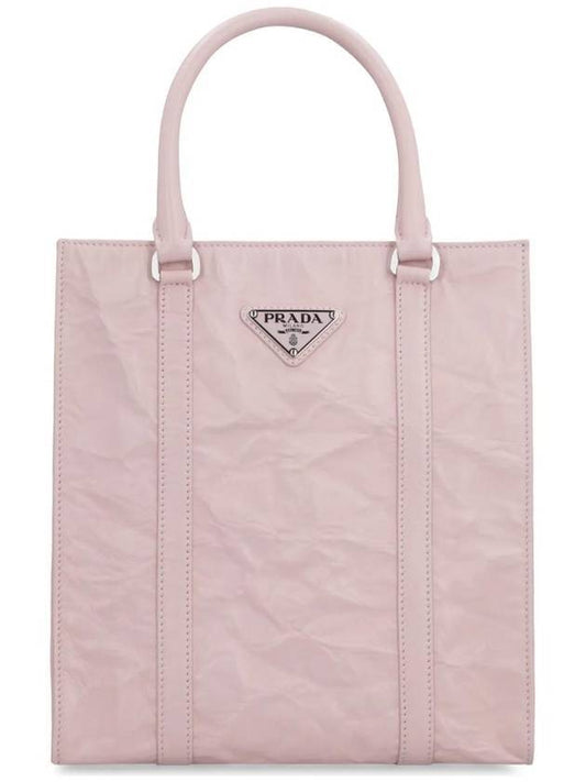 Antique Wrinkle Nappa Mini Tote Bag Alabaster Pink - PRADA - BALAAN.