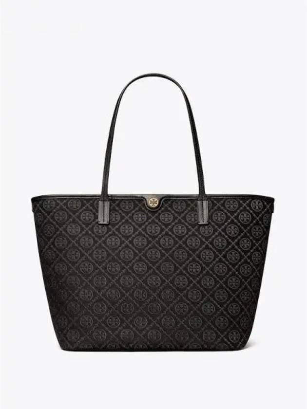 Monogram zip up women s tote bag shoulder black domestic product GM0023070538910 - TORY BURCH - BALAAN 1