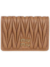 Matelasse Nappa Leather Card Wallet Brown - MIU MIU - BALAAN 2