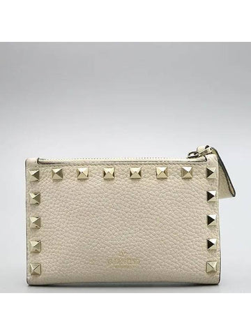 Ivory leather medium wallet - VALENTINO - BALAAN 1