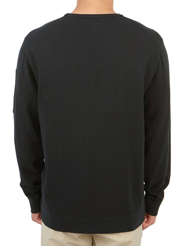 Men's Round Neck Sweatshirt Black - CP COMPANY - BALAAN 5