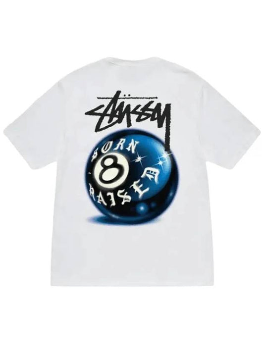 Stussy 8 Ball Short Sleeve T-Shirt White - STUSSY - BALAAN 1