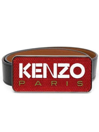 logo buckle leather belt FD55CE014L25 - KENZO - BALAAN 1