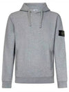 Wappen Patch Brushed Cotton Fleece Hoodie Grey - STONE ISLAND - BALAAN 2