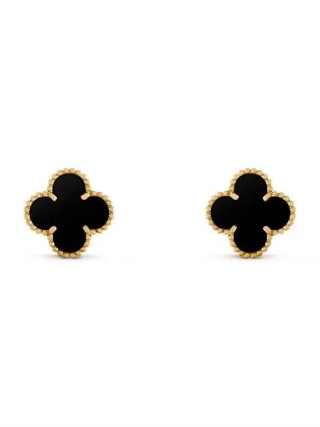 Vintage Alhambra Earrings Gold Black - VANCLEEFARPELS - BALAAN 2