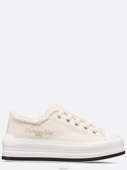 Walk'n Platform Cotton Canvas Low Top Sneakers Beige - DIOR - BALAAN 2