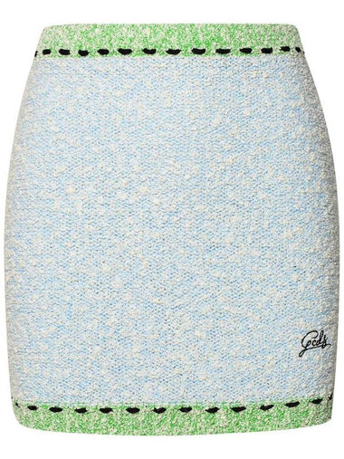 Gcds Light Blue Cotton Blend Miniskirt - GCDS - BALAAN 1